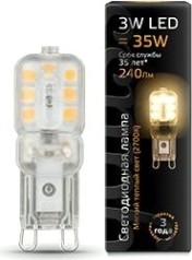 Лампа светодиодная GAUSS G9 g9 ac220-240v 3w 240lm 2700k пластик led [107409103]