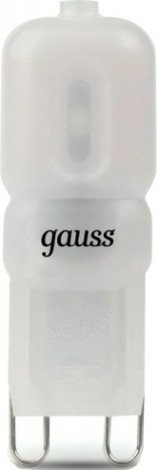 Лампа светодиодная GAUSS G9 g9 ac220-240v 3w 250lm 4100k пластик led [107409203]