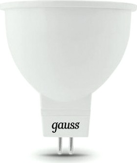 Лампа светодиодная GAUSS MR16 5w 500lm 3000k gu5.3 диммируемая led [101505105-D]