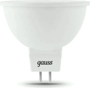 Лампа светодиодная GAUSS MR16 5w 530lm 6500k gu5.3 led 1/10/100 [101505305]
