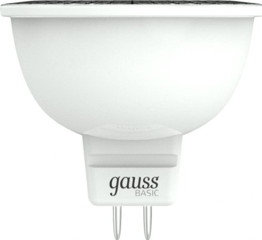 Лампа светодиодная GAUSS MR16 basic 6,5w 470lm 3000k gu5.3 led [1013517]