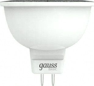 Лампа светодиодная GAUSS MR16 basic 6,5w 480lm 4100k gu5.3 led [1013527]