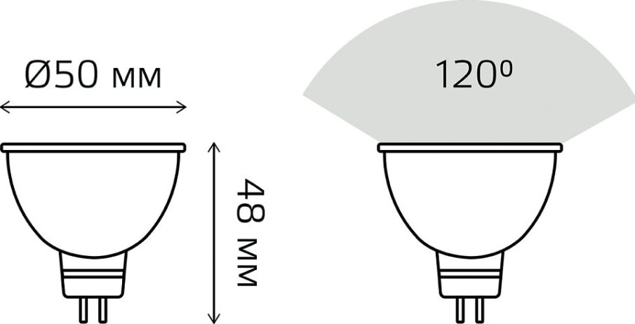 Лампа светодиодная GAUSS MR16 elementary 11w 850lm 3000k gu5.3 led [13511]