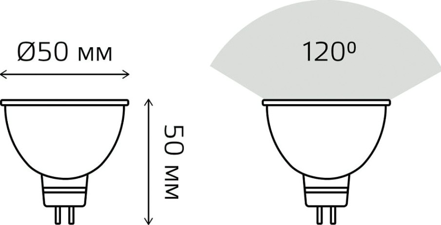 Лампа светодиодная GAUSS MR16 elementary 3.5w 300lm 4100k gu5.3 led [13524]