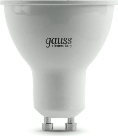 Лампа светодиодная GAUSS MR16 elementary 5.5w 450lm 4100к gu10 led [13626]