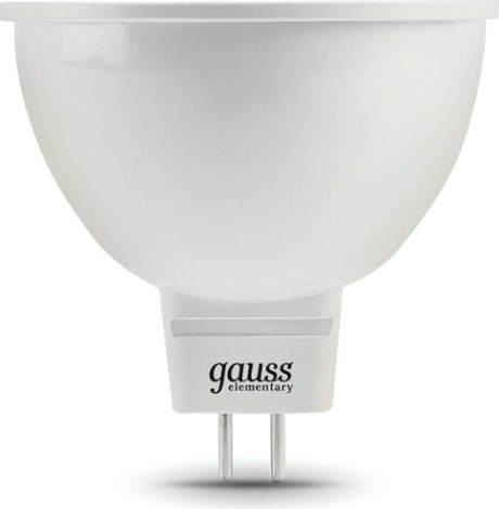 Лампа светодиодная GAUSS MR16 elementary 5.5w 450lm 4100к gu5.3 led [13526]