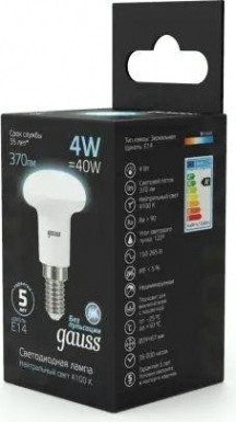 Лампа светодиодная GAUSS R39 r39 4w 370lm 4100k е14 led [106001204]