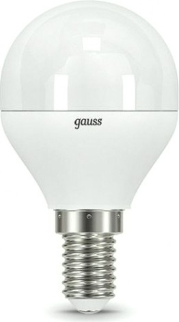 Лампа светодиодная GAUSS Шар 6.5w 550lm 4100k e14 led [105101207]