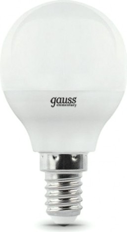 Лампа светодиодная GAUSS Шар elementary шар 10w 710lm 3000k е14 led [53110]