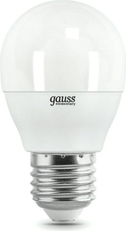Лампа светодиодная GAUSS Шар elementary шар 10w 710lm 3000k е27 led [53210]