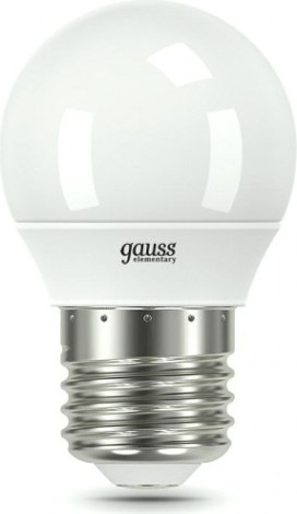 Лампа светодиодная GAUSS Шар elementary шар 10w 750lm 6500k е27 led [53230]