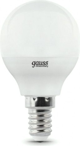 Лампа светодиодная GAUSS Шар elementary шар 12w 880lm 3000k е14 led [53112]