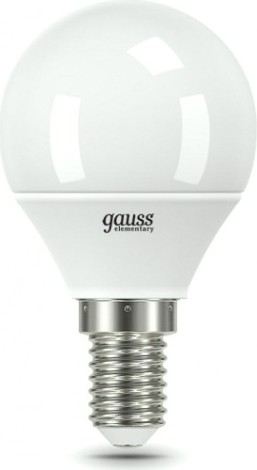 Лампа светодиодная GAUSS Шар elementary шар 12w 950lm 6500k е14 led [53132]