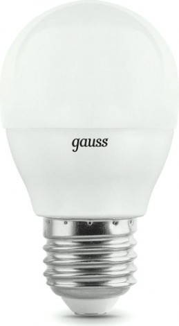 Лампа светодиодная GAUSS Шар elementary шар 7w 450lm 3000k e27 (3 шт) [53217T]