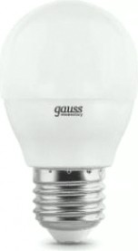 Лампа светодиодная GAUSS Шар elementary шар 7w 470lm 4100k e27 (3 шт) [53227T]