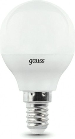 Лампа светодиодная GAUSS Шар led шар-dim e14 7w 560lm 3000к диммируемая [105101107-D]