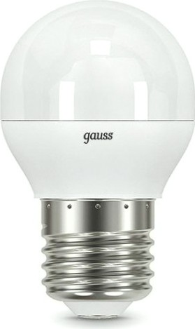 Лампа светодиодная GAUSS Шар шар 6.5w 550lm 4100k e27 led [105102207]