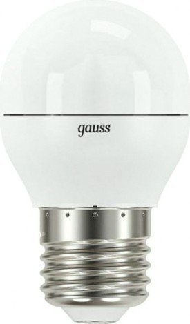 Лампа светодиодная GAUSS Шар шар 7w 550lm 4100k е27 шаг. диммирование led [105102207-S]