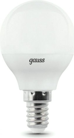Лампа светодиодная GAUSS Шар шар 7w 590lm 4100к е14 диммируемая led [105101207-D]
