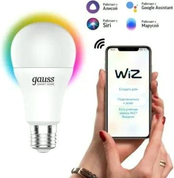 Лампа светодиодная GAUSS Smart home a60 10w 1055lm 2700-6500к e27 rgbw [1180112]