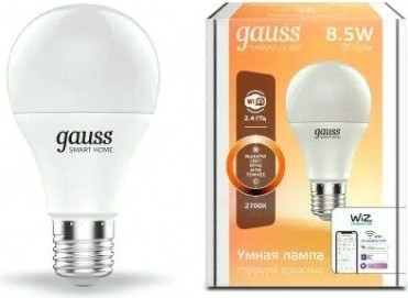 Лампа светодиодная GAUSS Smart home a60 8,5w 806lm 2700к e27 диммируемая led [1050112]