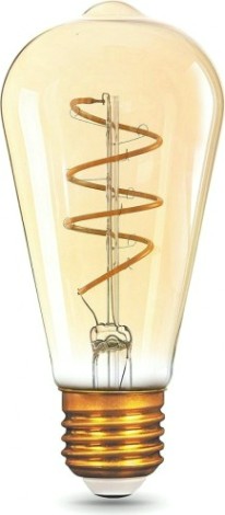 Лампа светодиодная GAUSS ST64 filament 6w 360lm 2400к е27 golden flexible led [157802006]