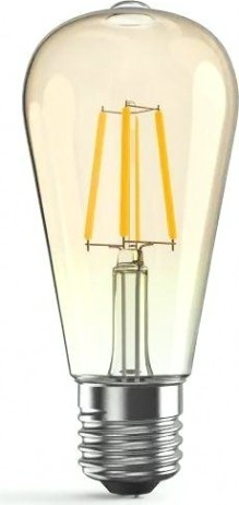 Лампа светодиодная GAUSS ST64 filament 6w 620lm 2400к е27 golden диммируемая led [102802006-D]