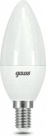 Лампа светодиодная GAUSS Свеча 6.5w 520lm 3000к e14 led [103101107]