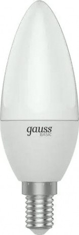 Лампа светодиодная GAUSS Свеча basic 5,5w 400lm 3000k e14 led [1033116]