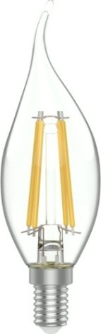 Лампа светодиодная GAUSS Свеча basic filament на ветру 4,5w 400lm 2700к е14 led [1041115]