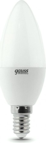 Лампа светодиодная GAUSS Свеча elementary 12w 950lm 3000k e27 led [30212]