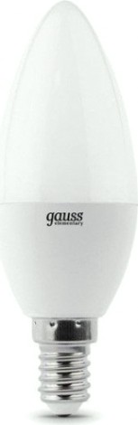 Лампа светодиодная GAUSS Свеча elementary 6w 420lm 3000k е14 led [33116]