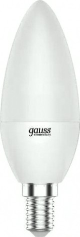 Лампа светодиодная GAUSS Свеча elementary 6w 470lm 6500k е14 led [33136]