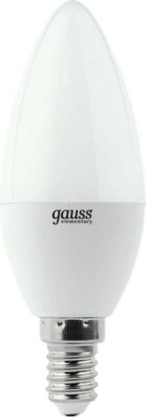 Лампа светодиодная GAUSS Свеча elementary 8w 520lm 3000k е14 led [33118]