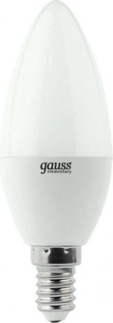 Лампа светодиодная GAUSS Свеча elementary 8w 540lm 4100k е14 led [33128]
