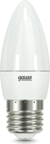 Лампа светодиодная GAUSS Свеча elementary 8w 540lm 4100k е27 led [33228]