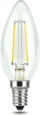 Лампа светодиодная GAUSS Свеча filament 5w 450lm 4100к е14 led [103801205]
