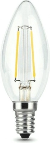 Лампа светодиодная GAUSS Свеча filament 7w 580lm 4100к е14 led [103801207]