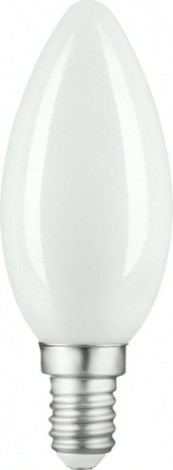 Лампа светодиодная GAUSS Свеча filament 9w 610lm 4100к е14 milky диммируемая led [103201209-D]