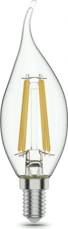 Лампа светодиодная GAUSS Свеча filament на ветру 11w 830lm 4100к е14 led [104801211]