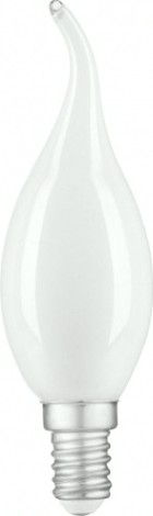 Лампа светодиодная GAUSS Свеча filament на ветру 9w 590lm 3000к е14 milky led [104201109]