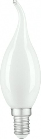Лампа светодиодная GAUSS Свеча filament на ветру 9w 610lm 4100к е14 milky диммиру [104201209-D]