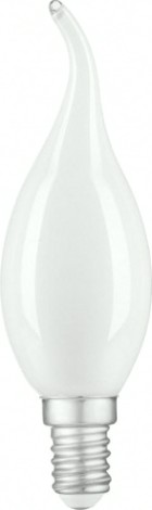 Лампа светодиодная GAUSS Свеча filament на ветру 9w 610lm 4100к е14 milky led [104201209]