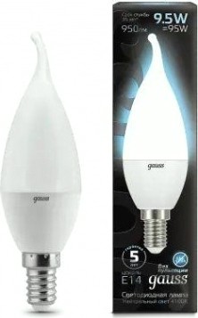 Лампа светодиодная GAUSS Свеча на ветру 9.5w 950lm 4100k e14 led [104101210]