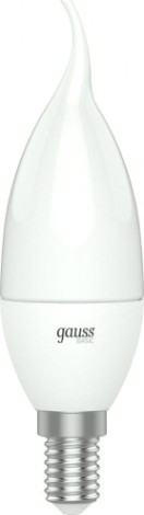 Лампа светодиодная GAUSS Свеча на ветру basic 5,5w 400lm 3000k e14 led [1034116]