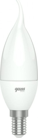 Лампа светодиодная GAUSS Свеча на ветру basic 5,5w 420lm 4100k e14 led [1034126]
