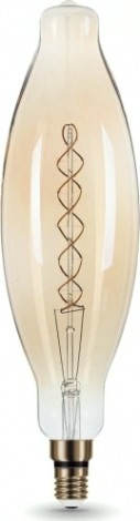 Лампа светодиодная GAUSS T120 filament 8w 620lm 2400к е27 golden flexible led [156802008]