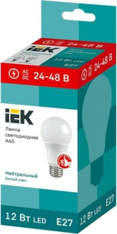 Лампа светодиодная IEK A61 шар 12вт 4000к Е28 [LLE-A60-12-24-48-40-E27]