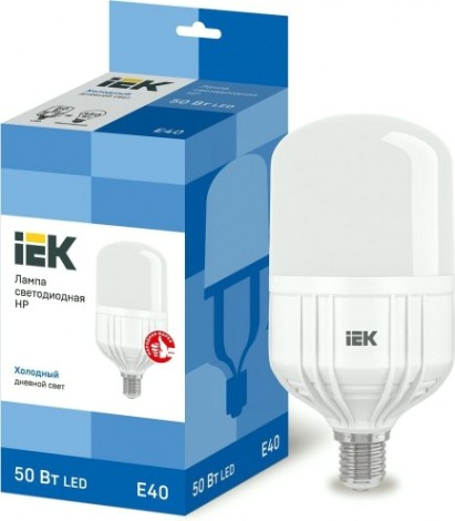 Лампа светодиодная IEK HP 50Вт 230В 6500К E40 [LLE-HP-50-230-65-E40]