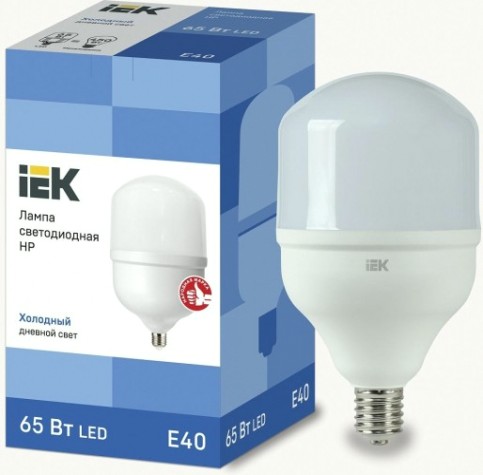 Лампа светодиодная IEK HP 65Вт 230В 6500К E40 [LLE-HP-65-230-65-E40]